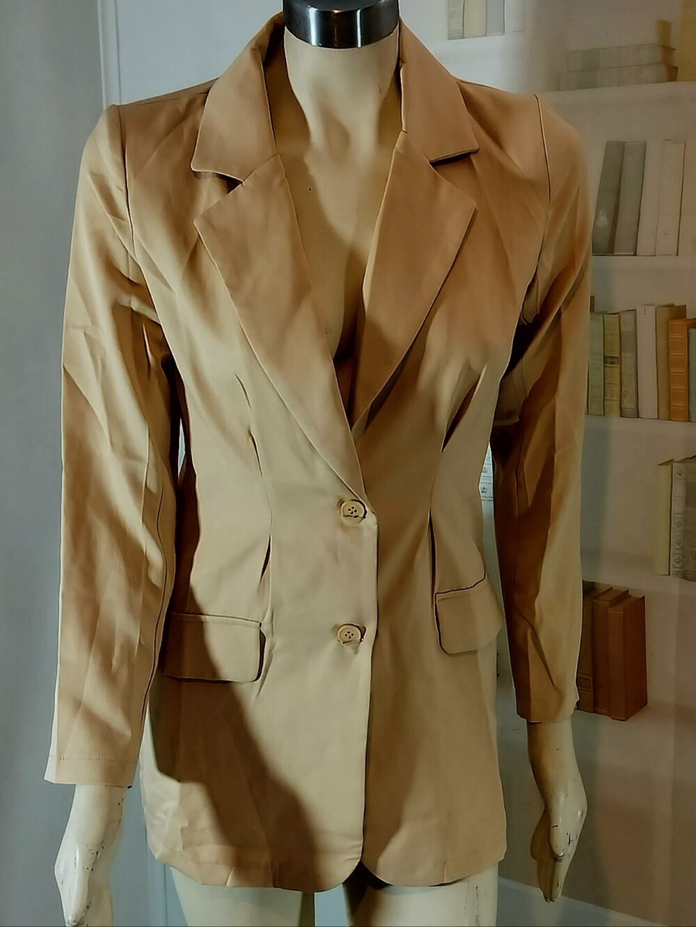 SHEIN Tan Single-Breasted Women's Blazer